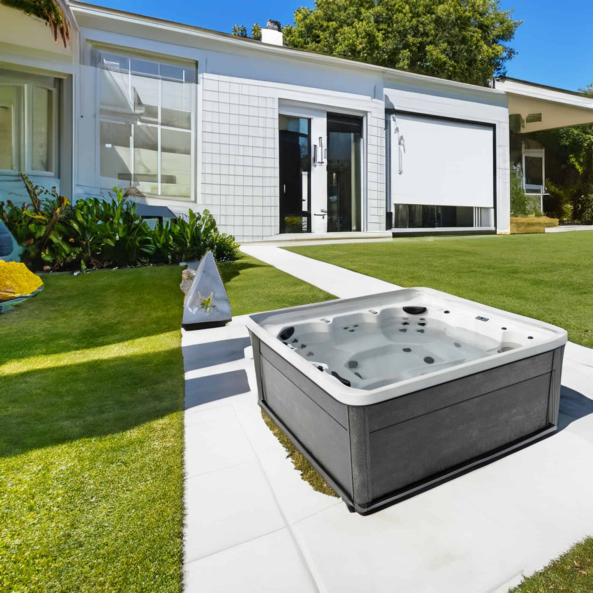 Arctic Spas on a northern patio